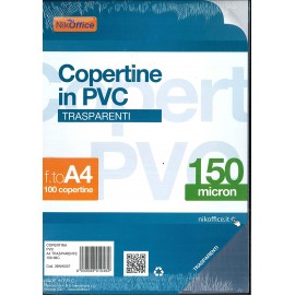 COPERTINE IN PVC A4 TRASPARENTE (conf. 100 fg.)
