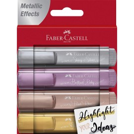 METALLIC evidenzitori Faber Castell (conf. 4 pz.)