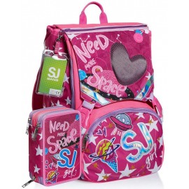 SCHOOLPACK SEVEN SJ GANG LEDTECH GIRL FLUO FUXIA