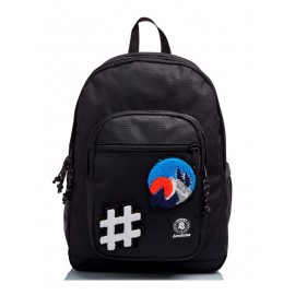 ZAINO INVICTA JELEK PLAIN PATCH ME- JET BLACK